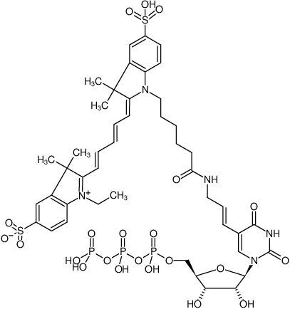 Structural formula of Aminoallyl-UTP-Cy5